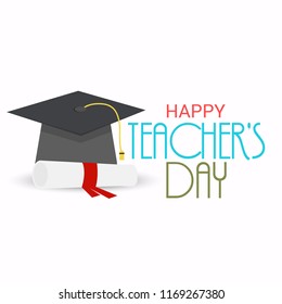 Vector illustration of a Background for Happy Teacher's Day.