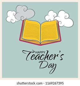 Vector illustration of a Background for Happy Teacher's Day.