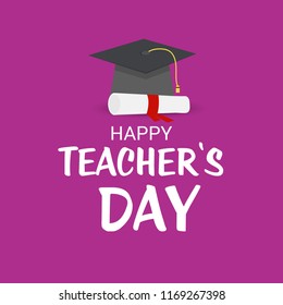 Vector illustration of a Background for Happy Teacher's Day.