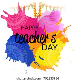 Vector illustration of a Background for Happy Teachers Day.