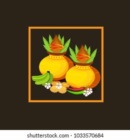 Vector illustration of a Background for Happy Ugadi(Hindu New Year).