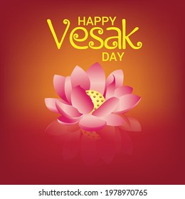 Vector illustration of a Background for Happy Vesak Day, Buddha day.