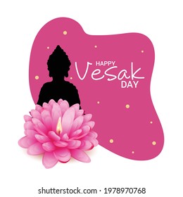 Vector illustration of a Background for Happy Vesak Day, Buddha day.