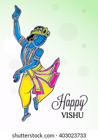 Vector Illustration of a background for Happy Vishu.