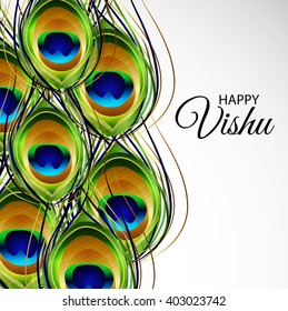 Vector Illustration of a background for Happy Vishu.