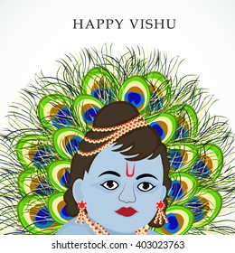 Vector Illustration of a background for Happy Vishu.