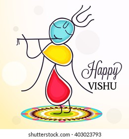 Vector Illustration of a background for Happy Vishu.