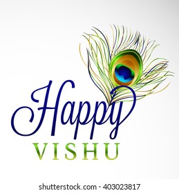 Vector Illustration of a background for Happy Vishu.