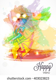 Vector Illustration of a background for Happy Vishu.