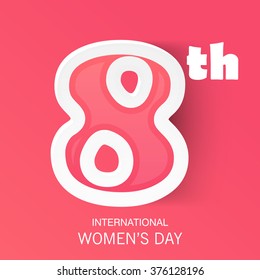 Vector illustration of a background for Happy Women's Day celebrations concept .