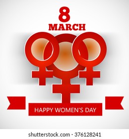 Vector illustration of a background for Happy Women's Day celebrations concept .