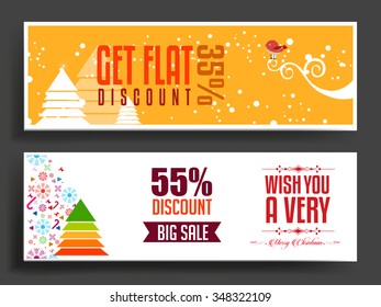 Vector illustration or background , Header, banner with beautiful christmas element for christmas festival