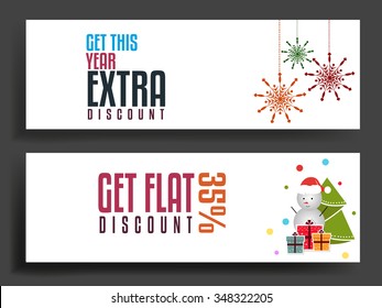Vector illustration or background , Header, banner with beautiful christmas element for christmas festival
