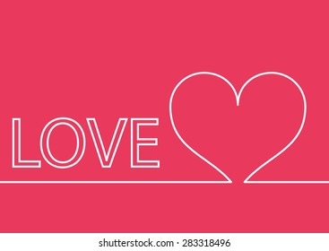 Vector illustration background with heart.