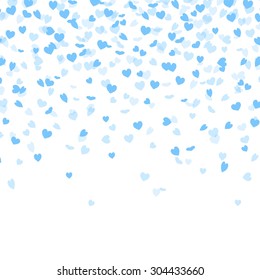 Vector Illustration of a Background with Heart Confetti