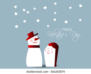 Vector illustration or background with heart for happy valantine day.