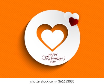 Vector illustration or background with heart for happy valantine day.