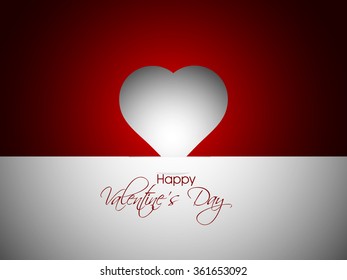 Vector illustration or background with heart for happy valantine day.