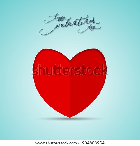 Vector illustration or background with heart for happy valantine day.