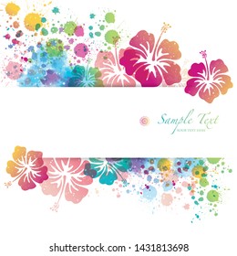 vector illustration background of hibiscus