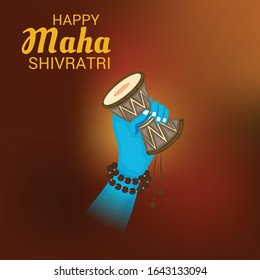 Vector illustration Of a Background for Hindu Festival Celebrate Of Shiva Lord,Happy Maha Shivratri .