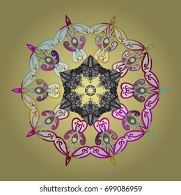 Vector illustration. Background. Holiday design for Christmas and New Year fashion prints. Christmas pattern with snowflakes abstract background. Snowflakes.