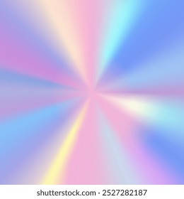 Ilustración vectorial de un fondo con un gradiente de arco iris holográfico. Etiqueta engomada texturizada holográfica. Imagen de fondo para etiquetas, tags, insignias y Cupones.