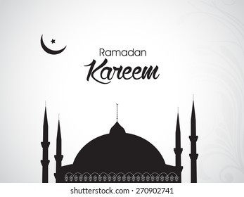 Vector Illustration or  background for holy month of muslim community Ramadan Kareem. 