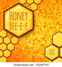 vector illustration. background with honeycombs
