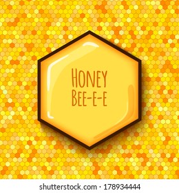 vector illustration. background with honeycombs and place for text