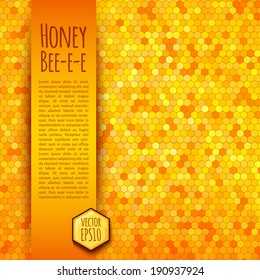 vector illustration. background with honeycombs and place for text