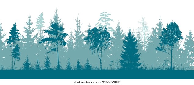 Vector illustration of a background with the idea of nature. This design backdrop is bluish in color and captures the natural beauty of the forest.