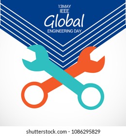 Vector illustration of a Background for IEEE Global Engineering Day.