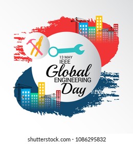 Vector illustration of a Background for IEEE Global Engineering Day.