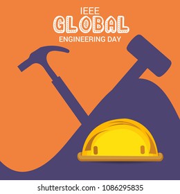 Vector illustration of a Background for IEEE Global Engineering Day.