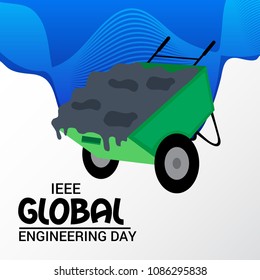 Vector illustration of a Background for IEEE Global Engineering Day.
