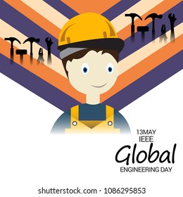 Vector illustration of a Background for IEEE Global Engineering Day.
