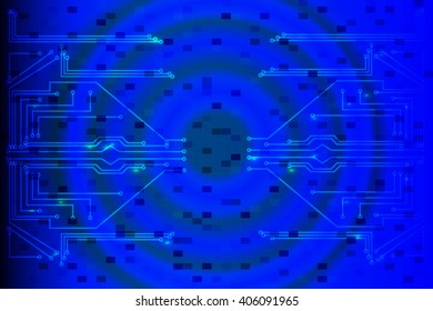 vector illustration. background image on the printed circuit board conductors gradient . for design, wallpaper, presentations.using the mosaic.