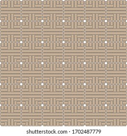 vector illustration background image seamless texture in the form of rectangles bound in a mesh pattern in brown shades