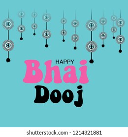 Vector illustration of a Background for indian festival of Happy Bhai Dooj Celebration.
