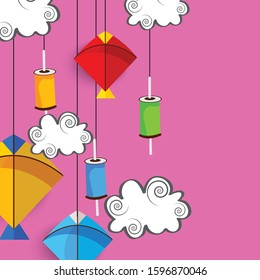 Vector illustration of a Background for indian Festival Happy Makar Sankranti.