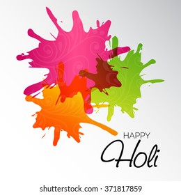 Vector illustration of a background for Indian Festival Holi celebration.