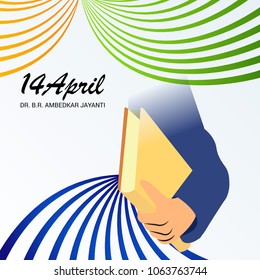 Vector illustration of a Background for indian freedom fighter Late Dr Babasaheb Ambedkar Jayanti.