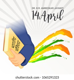 Vektorillustration Illustration eines Hintergrunds für indischen Freiheitskämpfer Late Dr. Babasaheb Ambedkar Jayanti.