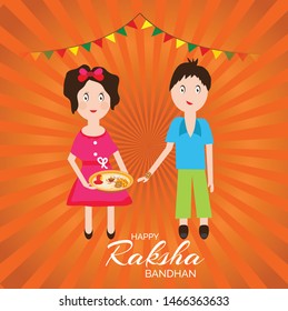 Vector Illustration of a Background for Indian Religious Festival Raksha Bandhan.