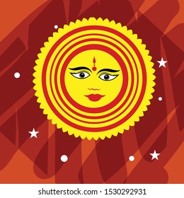 Vector illustration of a Background for indian Religious festival of karwa chauth celebration.