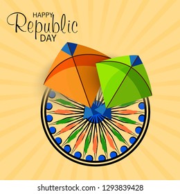 Vector illustration of a Background for Indian Republic day concept.