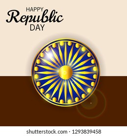 Vector illustration of a Background for Indian Republic day concept.