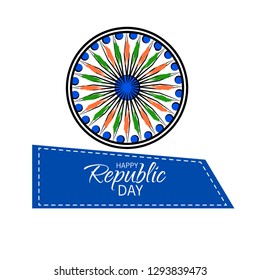 Vector illustration of a Background for Indian Republic day concept.