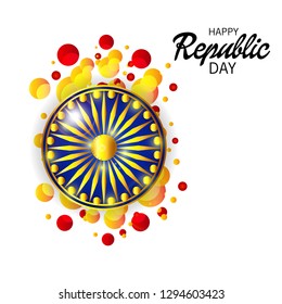 Vector illustration of a Background for Indian Republic day concept.